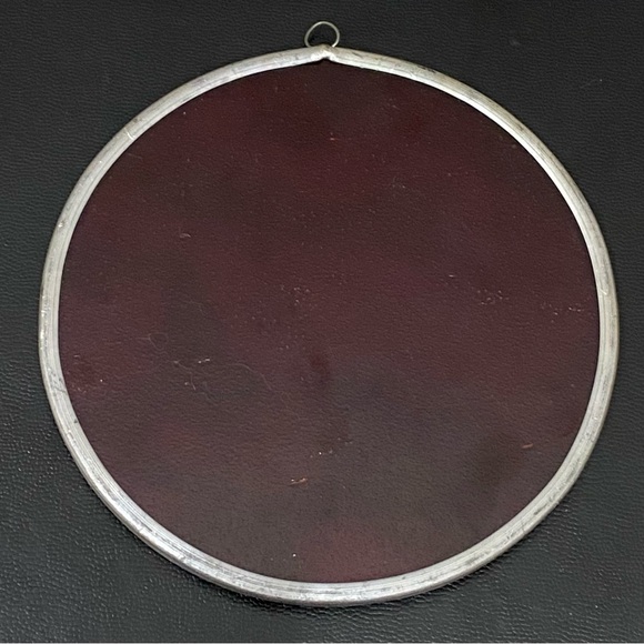 Vintage Handmade Dragon Foiled Mirrored Art Glass 6” Suncatcher Hanging Decor - Picture 5 of 12